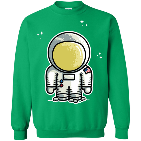 Sweatshirts Irish Green / S Cute Astronaut Crewneck Sweatshirt