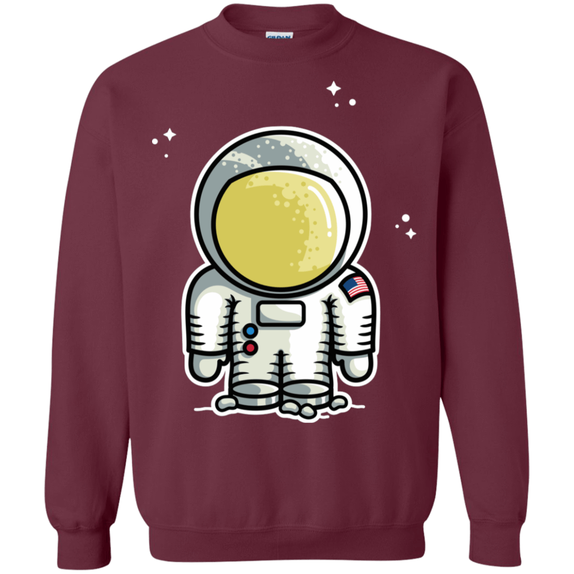 Sweatshirts Maroon / S Cute Astronaut Crewneck Sweatshirt