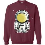 Sweatshirts Maroon / S Cute Astronaut Crewneck Sweatshirt