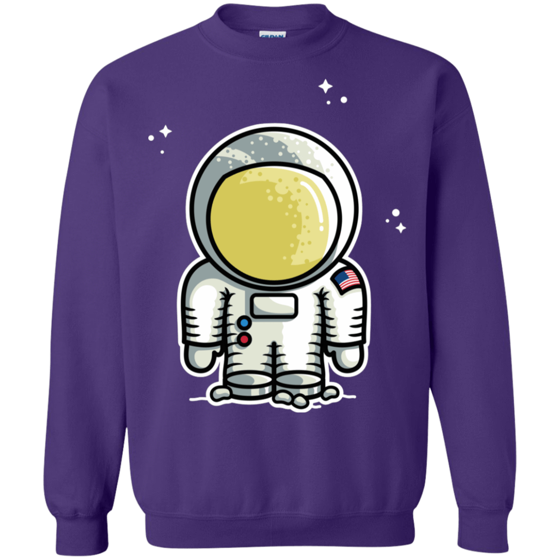 Sweatshirts Purple / S Cute Astronaut Crewneck Sweatshirt