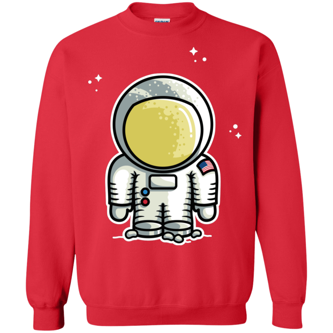 Sweatshirts Red / S Cute Astronaut Crewneck Sweatshirt