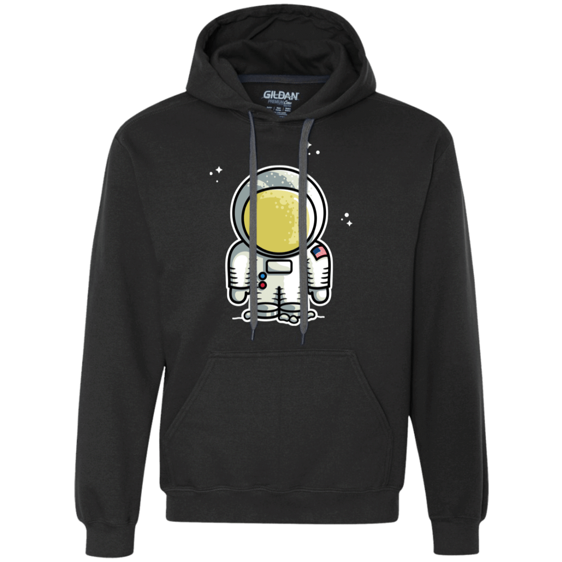 Sweatshirts Black / S Cute Astronaut Premium Fleece Hoodie