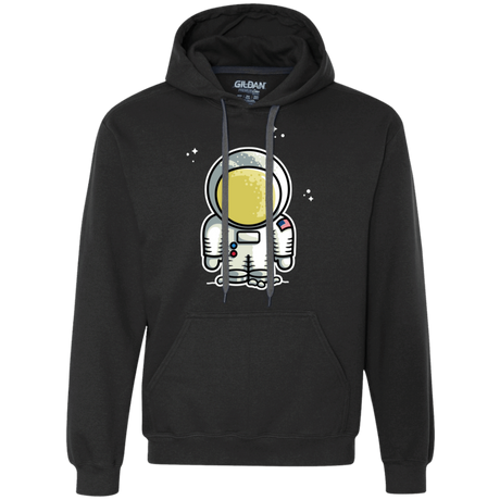 Sweatshirts Black / S Cute Astronaut Premium Fleece Hoodie