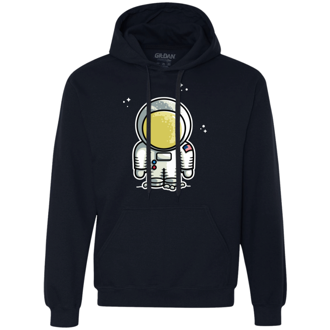 Sweatshirts Navy / S Cute Astronaut Premium Fleece Hoodie