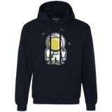 Sweatshirts Navy / S Cute Astronaut Premium Fleece Hoodie