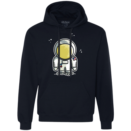 Sweatshirts Navy / S Cute Astronaut Premium Fleece Hoodie