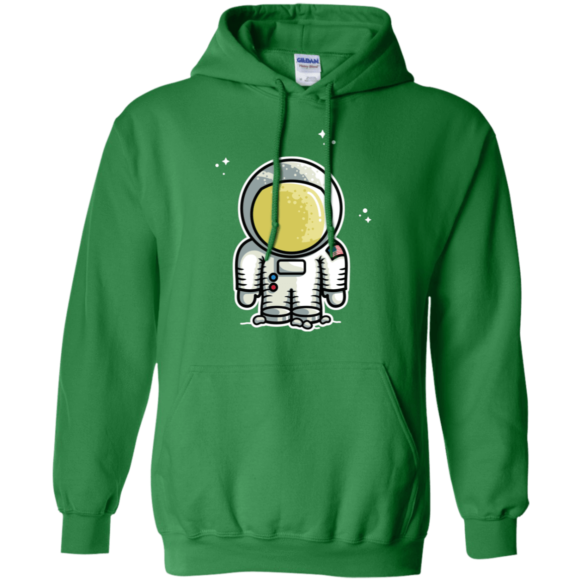 Sweatshirts Irish Green / S Cute Astronaut Pullover Hoodie