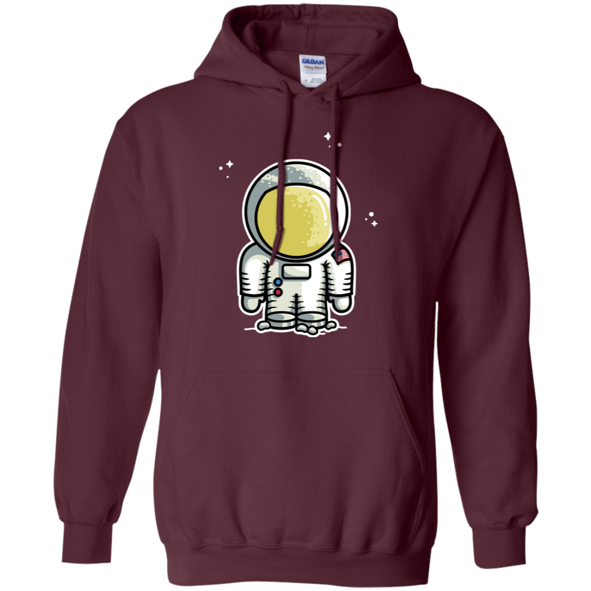 Sweatshirts Maroon / S Cute Astronaut Pullover Hoodie