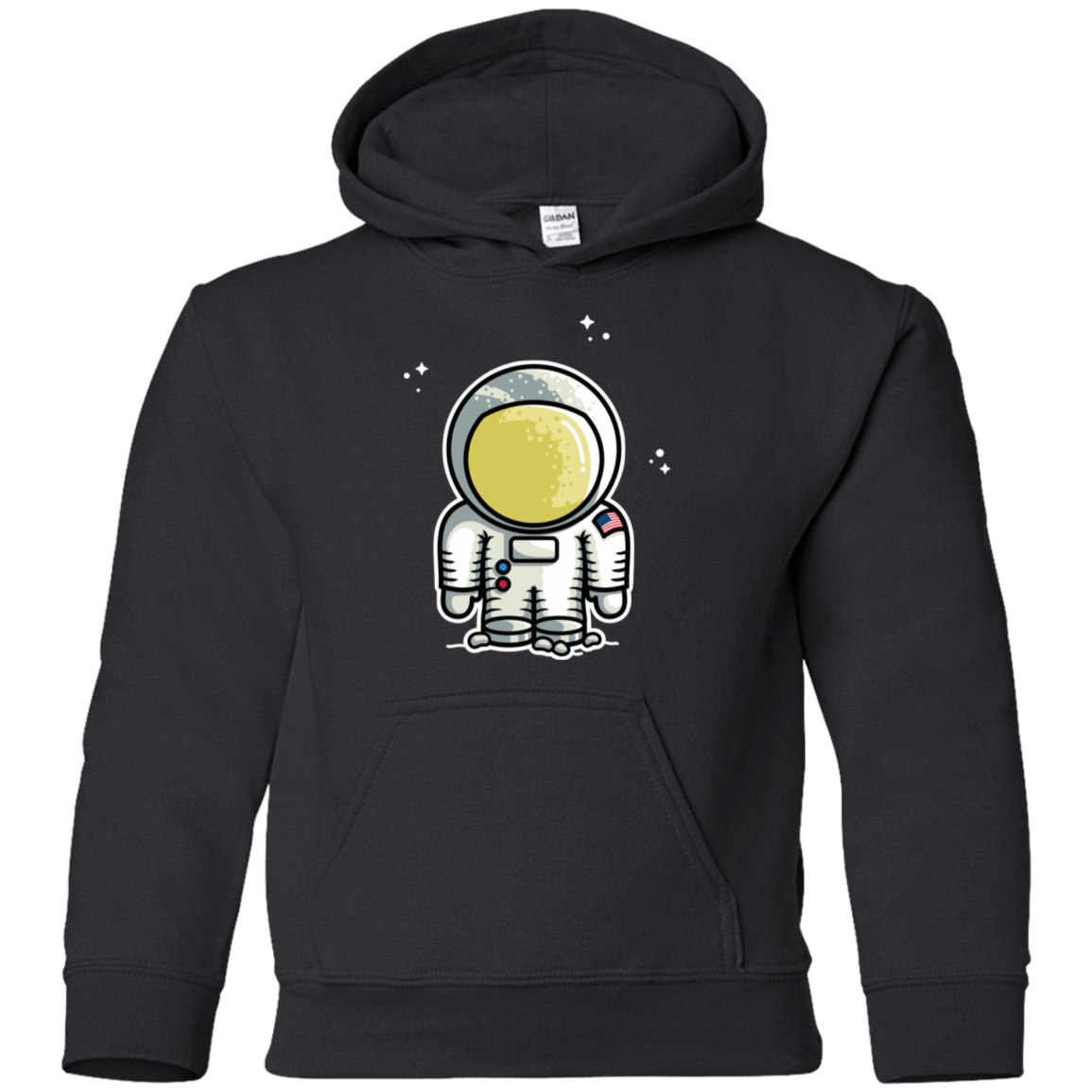 Sweatshirts Black / YS Cute Astronaut Youth Hoodie