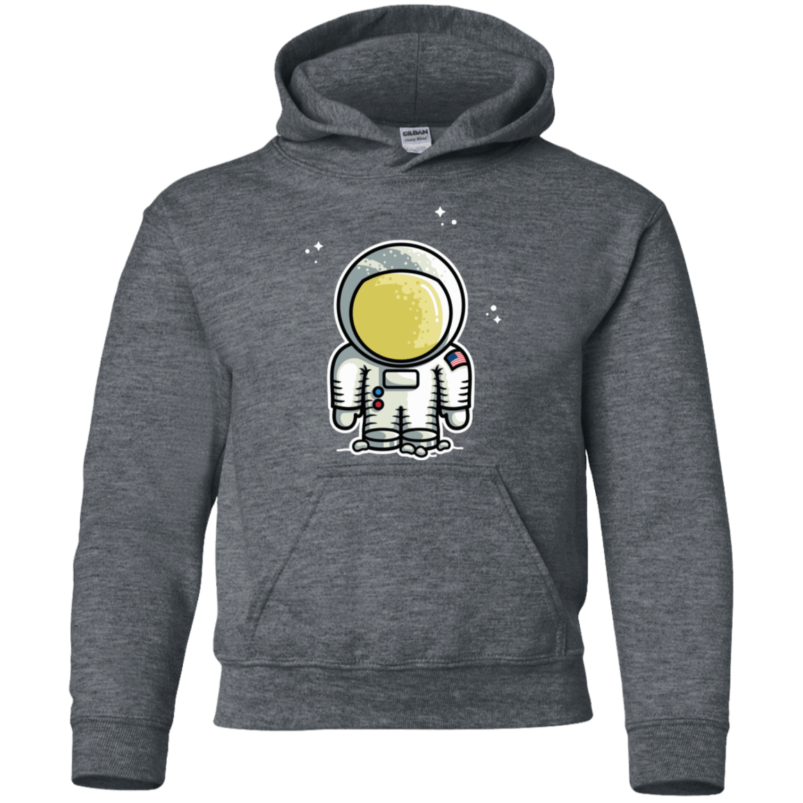 Sweatshirts Dark Heather / YS Cute Astronaut Youth Hoodie