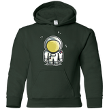 Sweatshirts Forest Green / YS Cute Astronaut Youth Hoodie