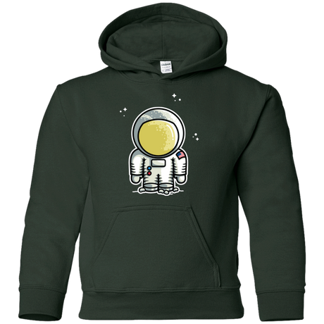 Sweatshirts Forest Green / YS Cute Astronaut Youth Hoodie