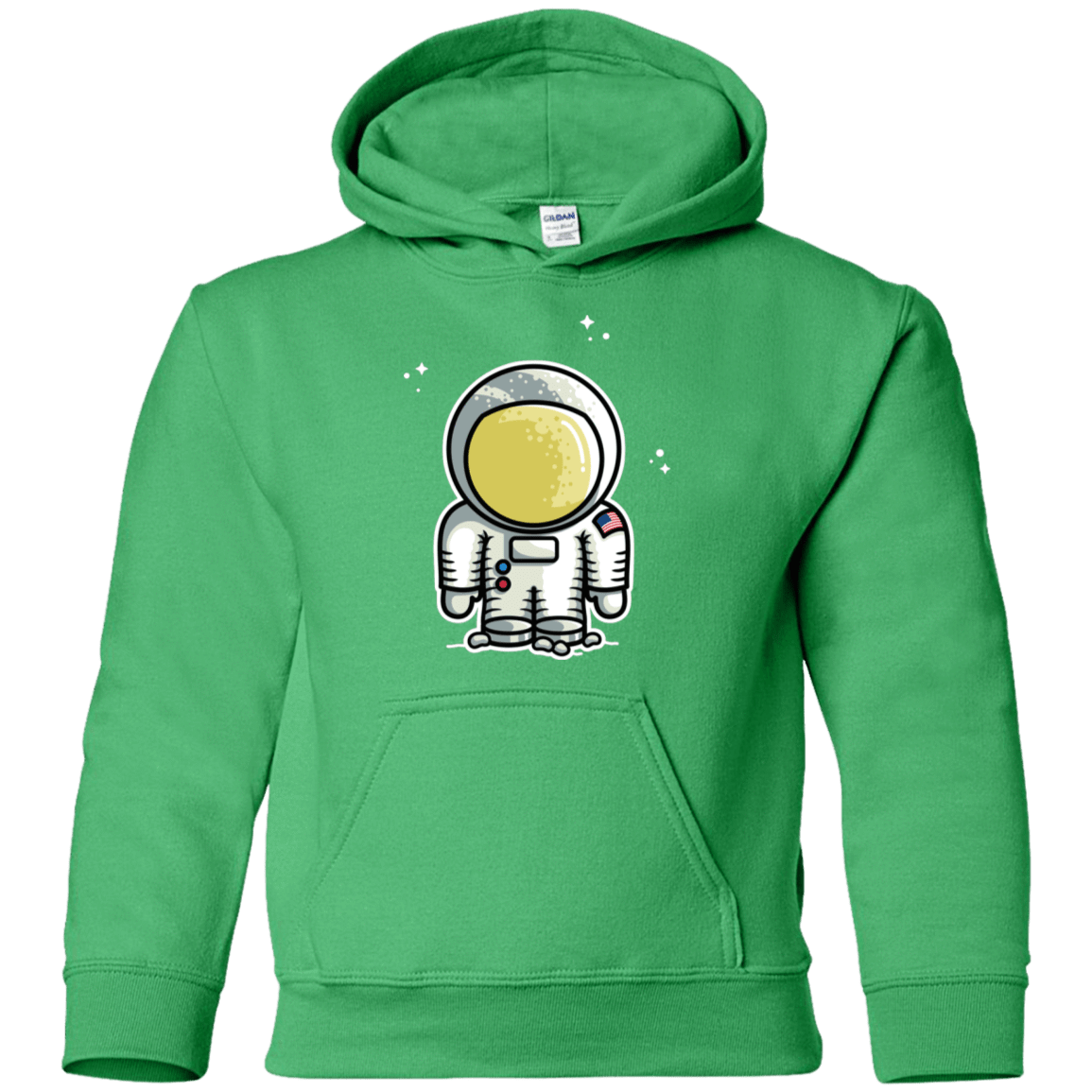 Sweatshirts Irish Green / YS Cute Astronaut Youth Hoodie