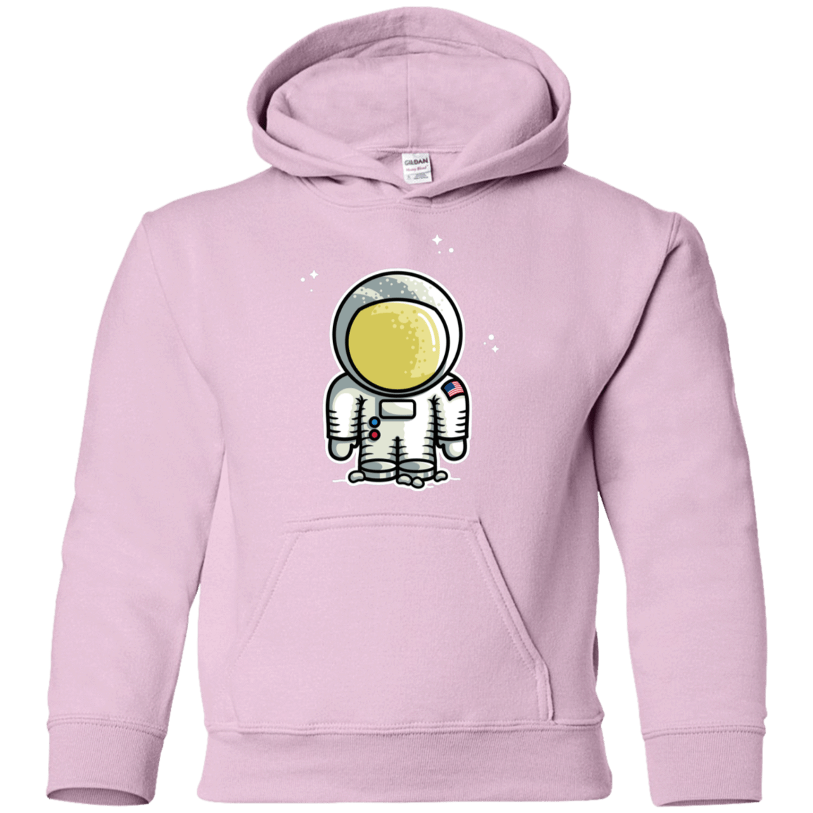 Sweatshirts Light Pink / YS Cute Astronaut Youth Hoodie