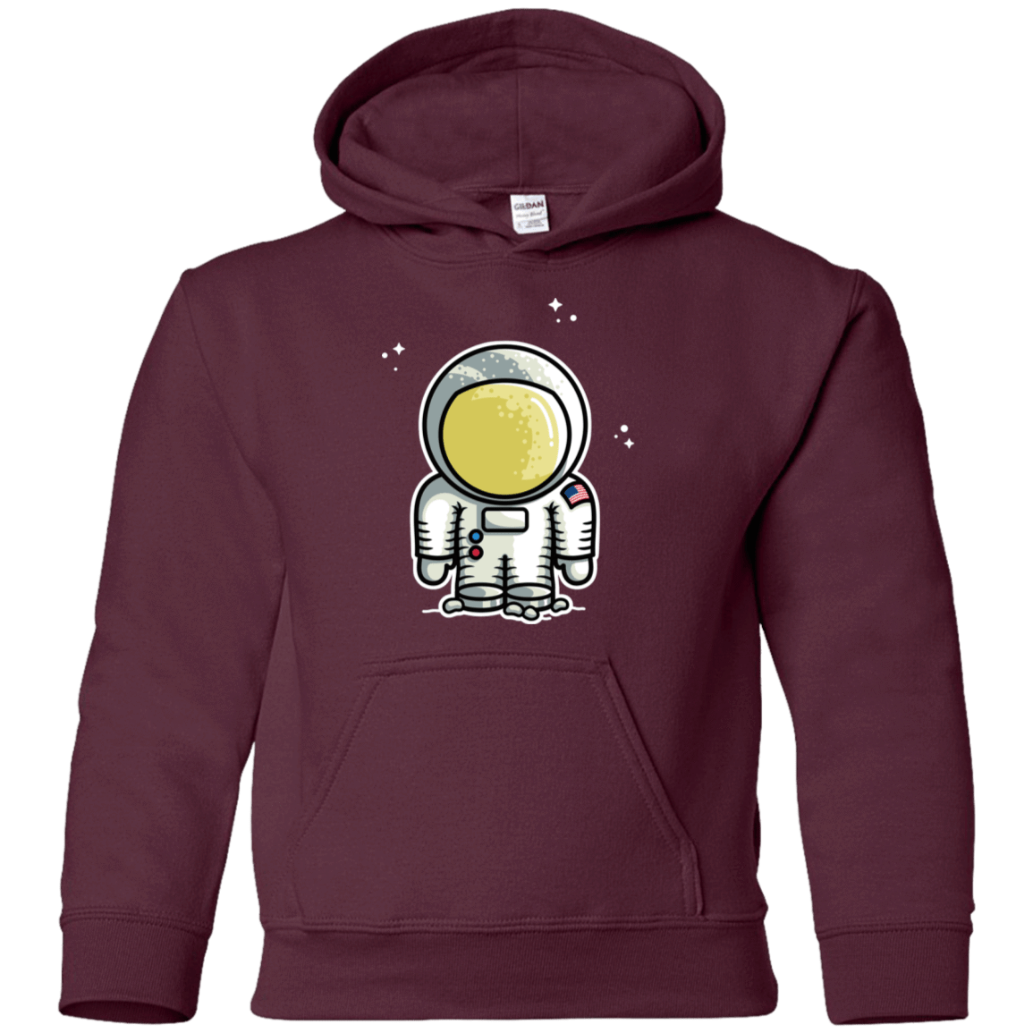 Sweatshirts Maroon / YS Cute Astronaut Youth Hoodie