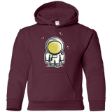 Sweatshirts Maroon / YS Cute Astronaut Youth Hoodie