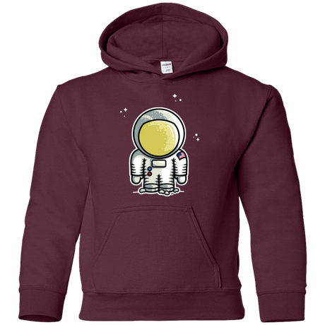 Sweatshirts Maroon / YS Cute Astronaut Youth Hoodie