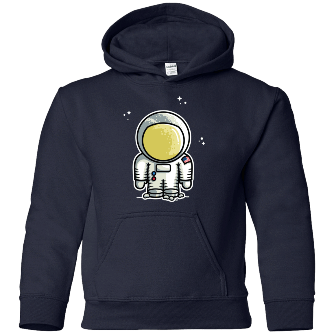 Sweatshirts Navy / YS Cute Astronaut Youth Hoodie