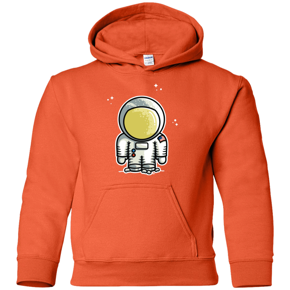 Sweatshirts Orange / YS Cute Astronaut Youth Hoodie