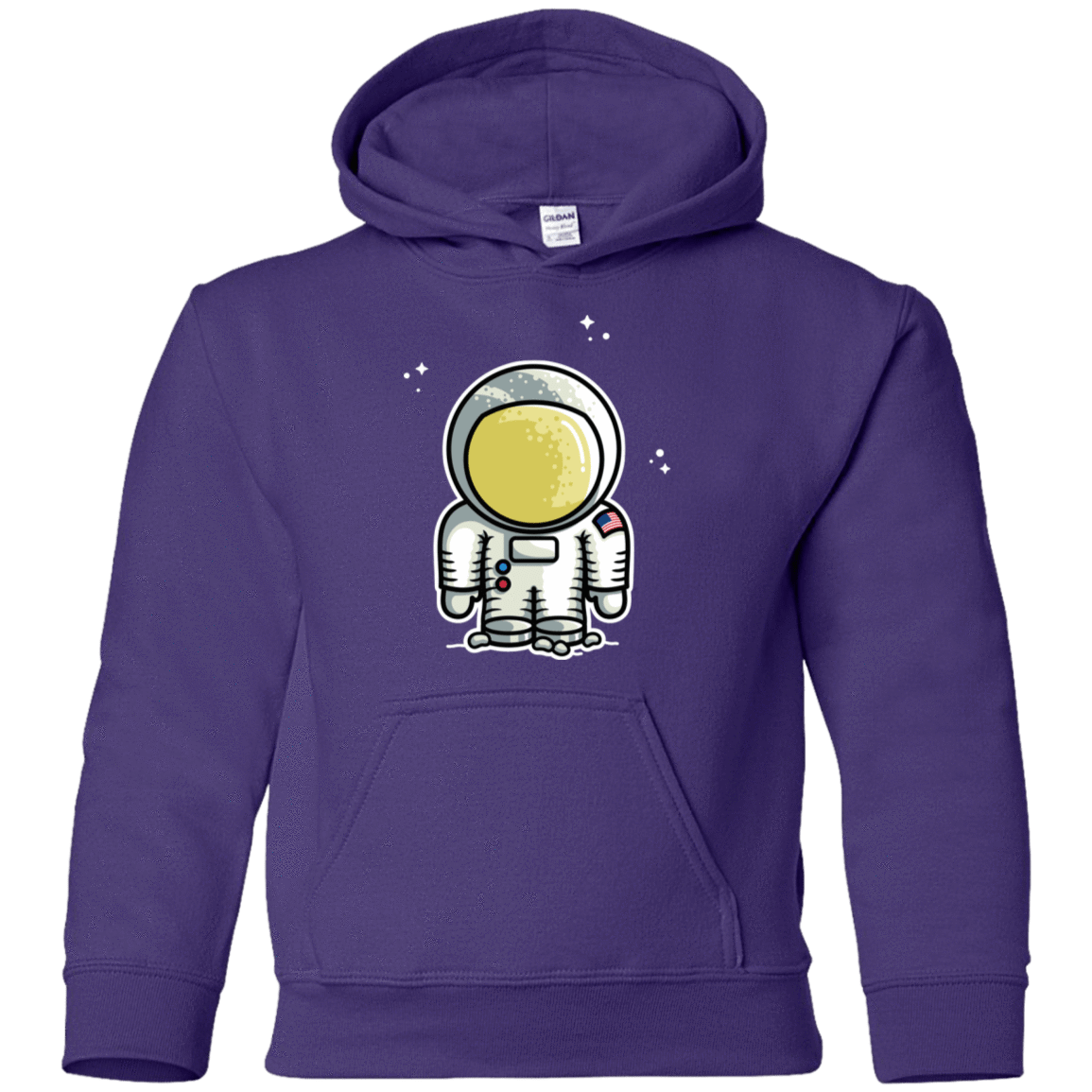 Sweatshirts Purple / YS Cute Astronaut Youth Hoodie