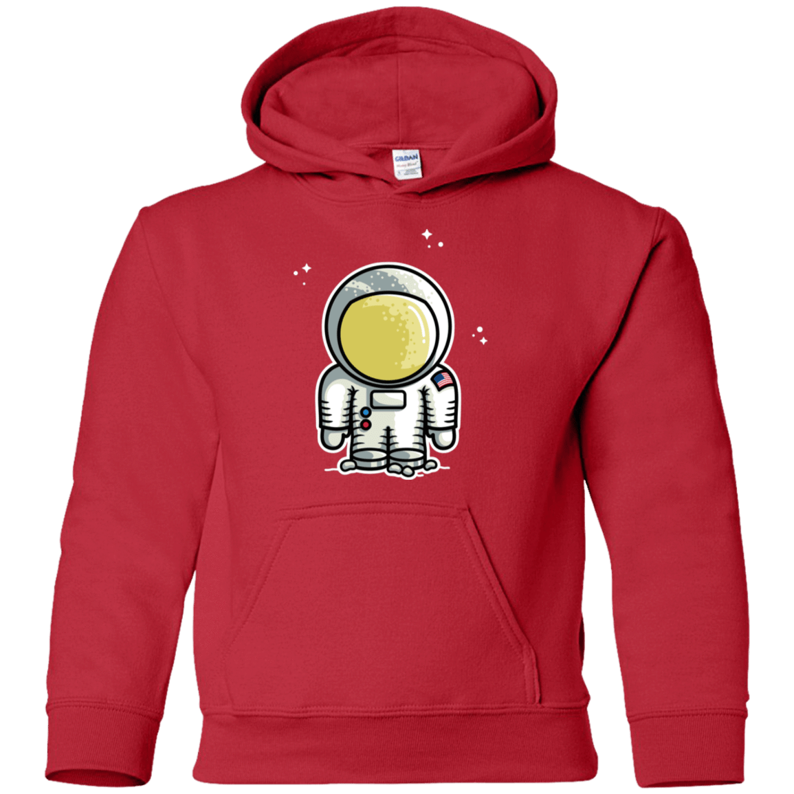 Sweatshirts Red / YS Cute Astronaut Youth Hoodie