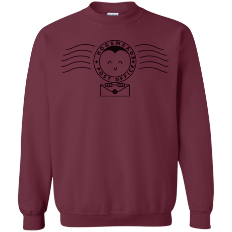 Sweatshirts Maroon / S Cute Hogsmeade Post Office Stamp Crewneck Sweatshirt