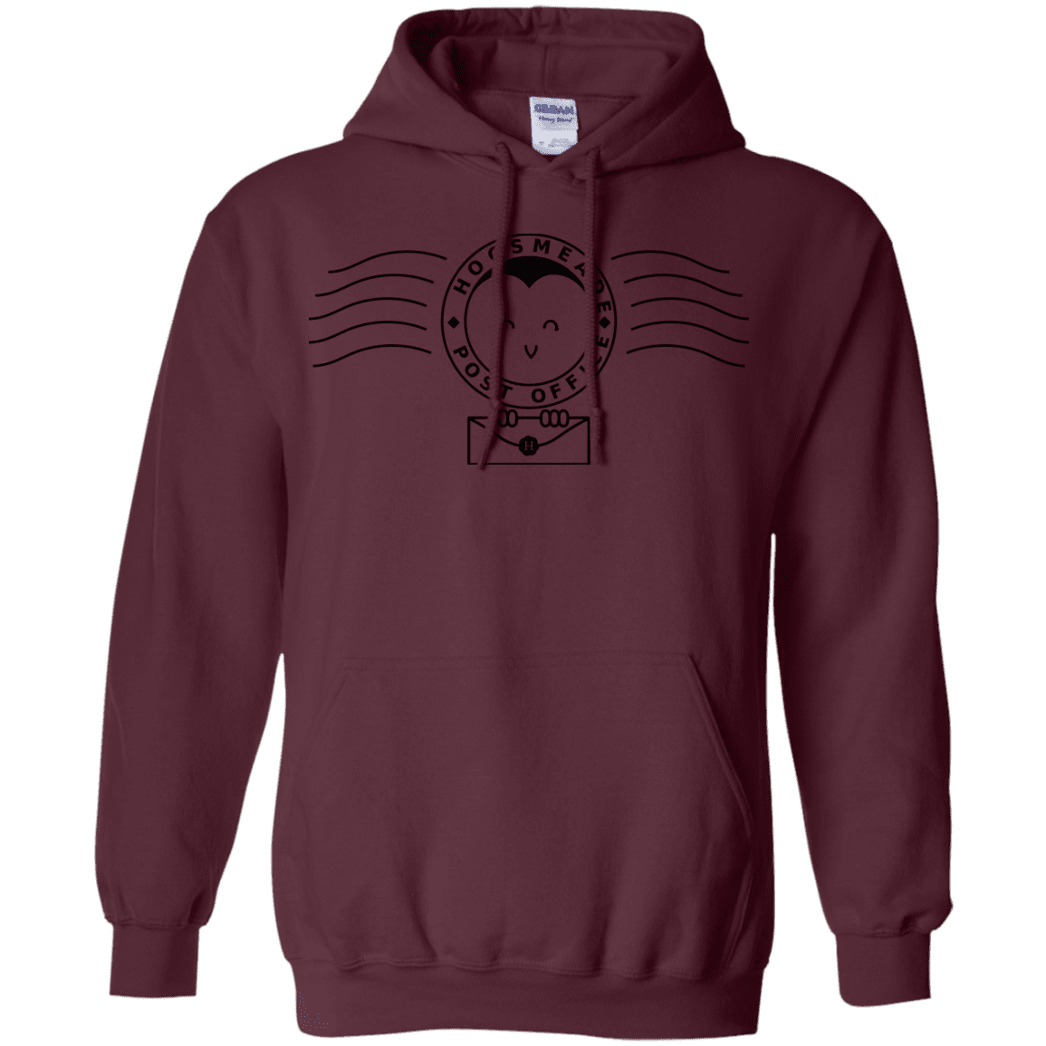 Sweatshirts Maroon / S Cute Hogsmeade Post Office Stamp Pullover Hoodie