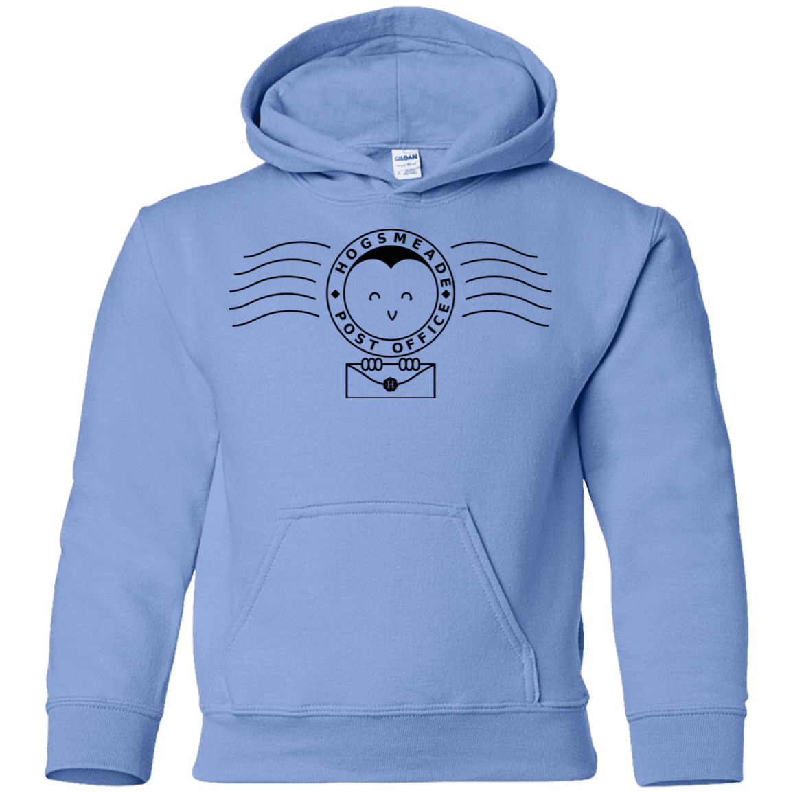 Sweatshirts Carolina Blue / YS Cute Hogsmeade Post Office Stamp Youth Hoodie