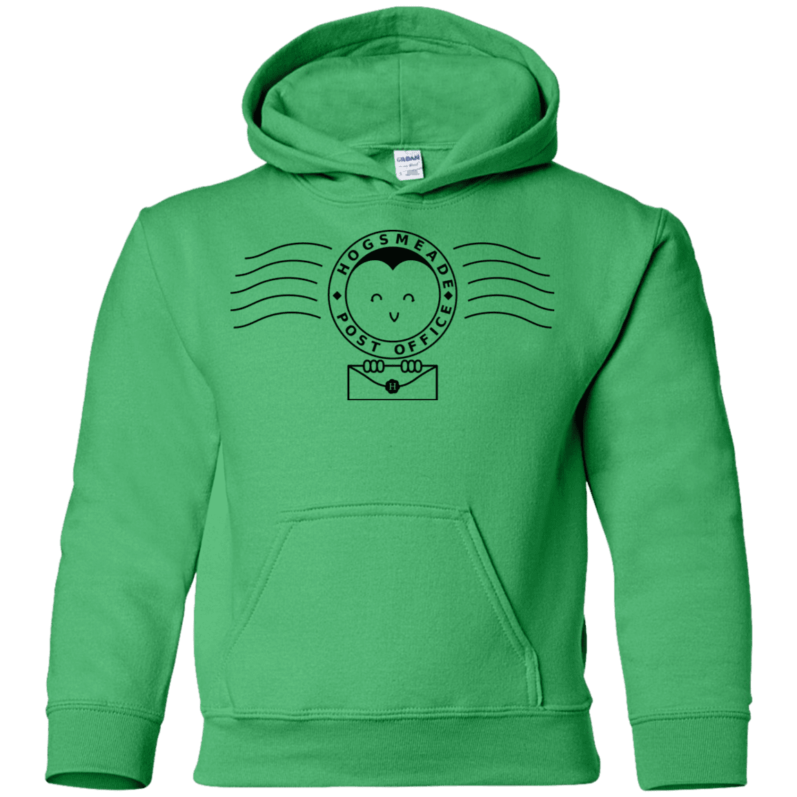 Sweatshirts Irish Green / YS Cute Hogsmeade Post Office Stamp Youth Hoodie