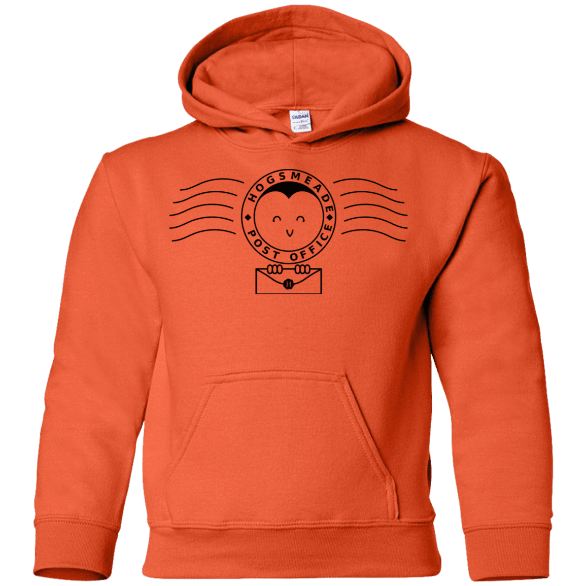 Sweatshirts Orange / YS Cute Hogsmeade Post Office Stamp Youth Hoodie