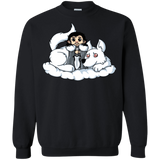 Sweatshirts Black / Small Cute Jon Snow and  Ghost Crewneck Sweatshirt