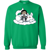 Sweatshirts Irish Green / Small Cute Jon Snow and  Ghost Crewneck Sweatshirt