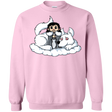 Sweatshirts Light Pink / Small Cute Jon Snow and  Ghost Crewneck Sweatshirt