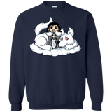 Sweatshirts Navy / Small Cute Jon Snow and  Ghost Crewneck Sweatshirt