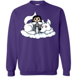 Sweatshirts Purple / Small Cute Jon Snow and  Ghost Crewneck Sweatshirt