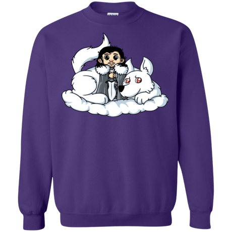 Sweatshirts Purple / Small Cute Jon Snow and  Ghost Crewneck Sweatshirt
