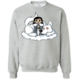 Sweatshirts Sport Grey / Small Cute Jon Snow and  Ghost Crewneck Sweatshirt
