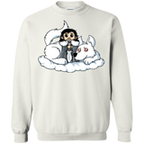 Sweatshirts White / Small Cute Jon Snow and  Ghost Crewneck Sweatshirt