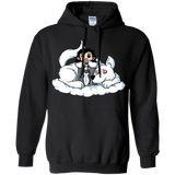 Sweatshirts Black / Small Cute Jon Snow and  Ghost Pullover Hoodie