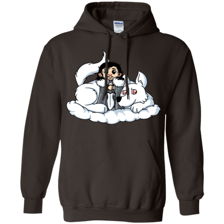 Sweatshirts Dark Chocolate / Small Cute Jon Snow and  Ghost Pullover Hoodie