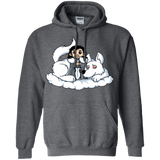 Sweatshirts Dark Heather / Small Cute Jon Snow and  Ghost Pullover Hoodie