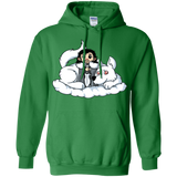 Sweatshirts Irish Green / Small Cute Jon Snow and  Ghost Pullover Hoodie