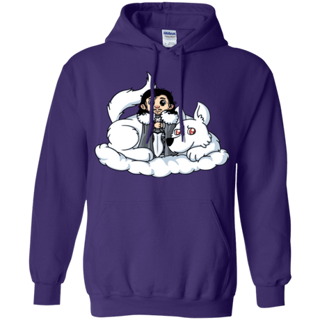 Sweatshirts Purple / Small Cute Jon Snow and  Ghost Pullover Hoodie