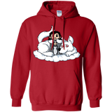 Sweatshirts Red / Small Cute Jon Snow and  Ghost Pullover Hoodie