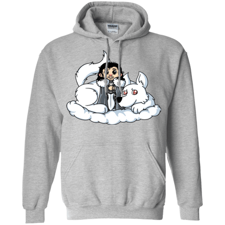 Sweatshirts Sport Grey / Small Cute Jon Snow and  Ghost Pullover Hoodie