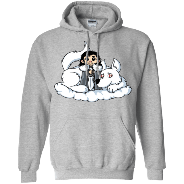 Sweatshirts Sport Grey / Small Cute Jon Snow and  Ghost Pullover Hoodie