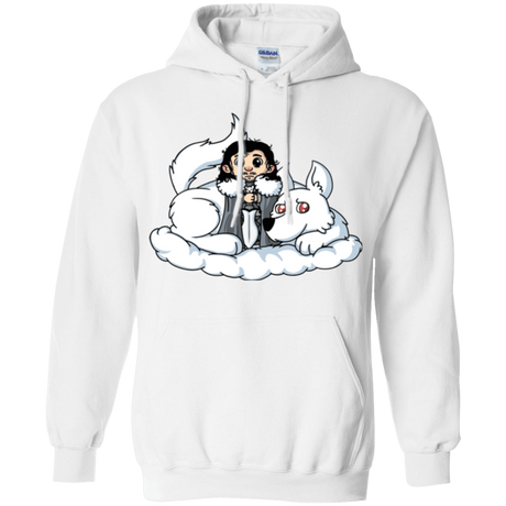 Sweatshirts White / Small Cute Jon Snow and  Ghost Pullover Hoodie