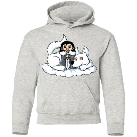 Sweatshirts Ash / YS Cute Jon Snow and  Ghost Youth Hoodie