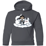 Sweatshirts Charcoal / YS Cute Jon Snow and  Ghost Youth Hoodie