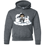 Sweatshirts Dark Heather / YS Cute Jon Snow and  Ghost Youth Hoodie